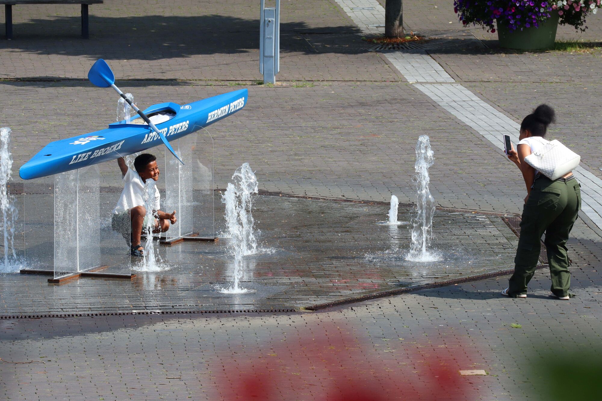 Olympische Spelen in het Peltse straatbeeld