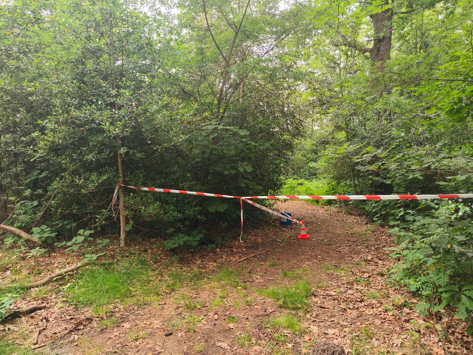 Drugsvaten gevonden langs een wandelpad in Houthalen-Helchteren.