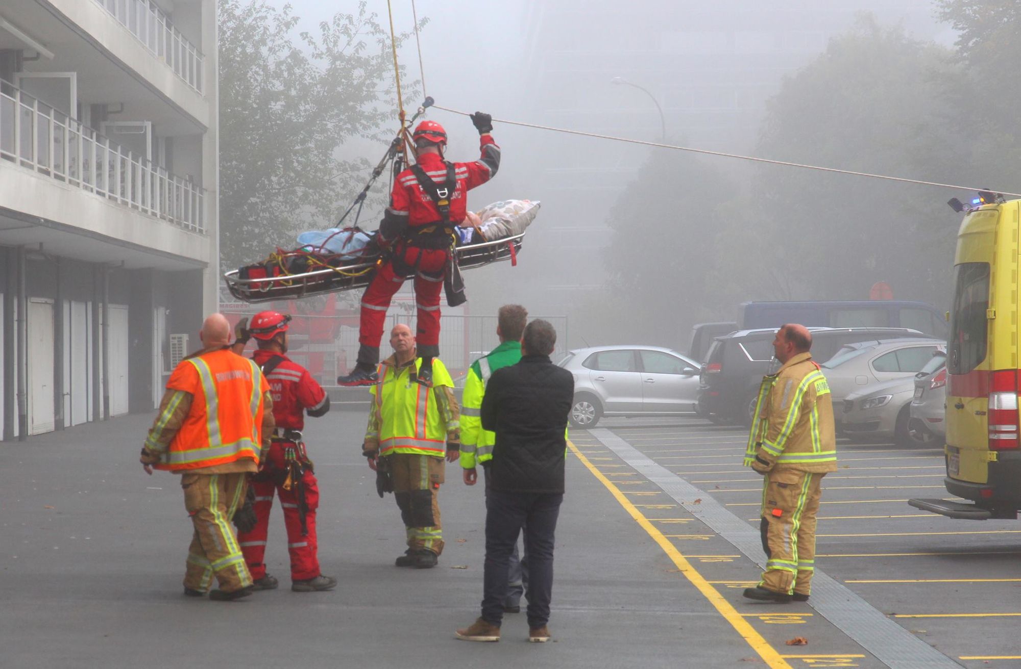 Spectaculaire evacuatie in Sint-Niklaas