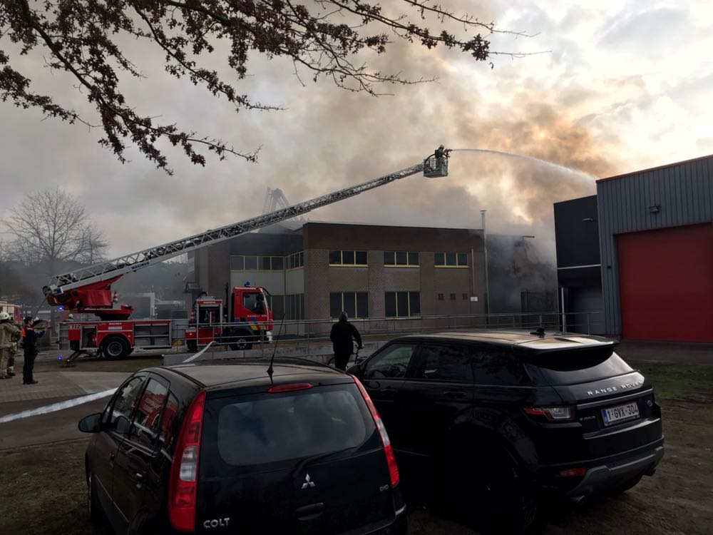 Zware brand in het magazijn van kringwinkel Hasselt